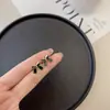 Pendientes Negros de Lazo Estilo Coreano Simple con Goteo de Aceite Moda Diseño de Nicho Sentido Exquisito Versátiles Accesorios Explosivos para Orejas para Mujeres