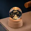 Madera Maciza Bola de Cristal Giratoria Luz de Noche Cielo Estrellado Adorno de Escritorio Creativo Artesanía Temporada de Graduación Regalo Personalizado