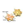 Suministro Exclusivo Transfronterizo de Acero Inoxidable Color Dorado Flor de Cinco Pétalos Colgante de Piedra Preciosa Accesorios para Collares Pulseras Joyería Venta al por Mayor