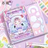 Libro de Pegatinas Xinmo Cuento de Hadas Brillante (Encuadernado con espiral) Libro de Pegatinas Juego DIY para Aliviar el Estrés de Niña Estilo Antiguo Ins