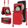 Adecuado para Samsung Z Flip7 Estuche para Teléfono Móvil Plegable de Pantalla Pequeña Flip6 Cremallera Soporte para Tarjetas Correa Cruzada Cubierta Protectora Anti-Caída