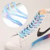 Cadarços Coloridos Estampados Tie-Dye de 8mm Personalizados para Aj1 Camadas Duplas Planos Tênis Esportivos Cadarços Tie-Dye da Moda Ins