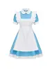 Fantasia cosplay Alice no País das Maravilhas performance de Halloween vestido de empregada fantasia de role-playing de empregada Lolita