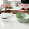 Nueva Cesta Drenante de Doble Capa para Cocina del Hogar, Cesta para Lavar Verduras, Cesta para Frutas, Juego Drenante Transparente de Doble Capa para Lavar Verduras de Mascotas con Colador
