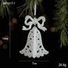 Decoraciones Navideñas Hong Kong Heng brillo blanco suministros para diseño de escena anillo de ratán para colgar en la puerta colgante para tienda