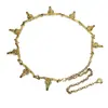 Accesorios de Moda Estilo Europeo y Americano con Incrustaciones de Piedras Preciosas, Decoración de Cabeza de Toro de Metal, Accesorio de Cadena para Cintura, Cadena de Cintura, Al por Mayor en Stock