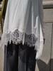 Qianhe Otoño e Invierno Nuevo Estilo Japonés Fresco Artístico Encaje Empalmado Manga Larga Base Cuello Redondo Moda Top Camiseta