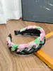 Producto Nuevo Original: Diadema Ancha Trenzada de Dos Tonos con Diseño de Corona Alta, Diadema de Tela para Uso Diario, Viajes y Lavado de Cara