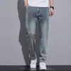 Jeans de Pierna Recta para Hombre 2026 Nuevo Estilo Retro Americano Marca de Moda Casual de Gama Alta Versátiles Pantalones Largos Ropa para Hombre