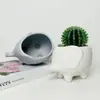 Vaso de flor de suculenta fofo de desenho animado planta cerâmica branca pura criativo simples mesa carne mini vaso de suculenta atacado