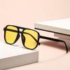 Gafas de sol de doble haz de moda transfronteriza, venta al por mayor, para hombres y mujeres, del mismo estilo, con montura grande degradada, gafas de sol adelgazantes en stock