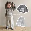 Conjunto de Primavera para Bebé Dibujos Animados Lindo Bebé de Un Año Estilo Coreano Sudadera y Pantalones Casuales Conjunto de Dos Piezas Bebé Pequeño Moda de Primavera Moderno