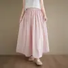 Exportación Comercio Exterior 2026 Verano Nuevos Pantalones de Mujer Color Sólido Doble Capa Estilo Artístico Versátil Fluido Suelto Falda