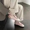 Zapatos Dexun Rosas Dulces y Femeninos para Exteriores, Nuevo Estilo, Gamuza de Vaca, Correa Cruzada, Ligeros, Modernos, Tenis de Suela Delgada