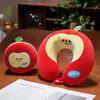 Linda Almohada de Espuma Viscoelástica con Forma de U de Manzana, Almohada Portátil con Forma de U para Viajes, Almohada para Siesta en la Oficina, Se Puede Guardar