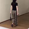 25220 Da Ai Mei Yi Yuan 2025 Verano Nuevo Color Sólido Slim Manga Corta Camiseta Moda Estampado Pantalón Corto Adelgazante