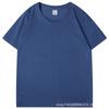 Camiseta personalizada de algodão puro com peso pesado, logotipo impresso, uniforme de grupo, roupas de trabalho, gola redonda, uniforme de classe, atividade, 220g, penteado e justo