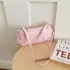 Moda de rua de luxo leve grande capacidade elegante poá 2026 portátil de mão axila ombro pequeno quadrado bolsa feminina