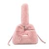 Bolso de peluche de diseño de nicho 2024, nuevo bolso de mujer para otoño e invierno, bandolera de hombro, bolso de cubo peludo