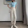 8706 Pantalones Jogger de Seda de Hielo para Mujer, Primavera/Otoño, Finos, Corte Holgado, Adelgazantes, Versátiles, Frescos, Casuales, Pantalones Harem de Linterna