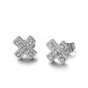 Brincos geométricos de diamante de aço titânio de moda japonesa e coreana para mulheres, simples, banhados a aço inoxidável 18k, uma variedade de opcionais