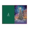 Tarjetas de Felicitación Navideñas Transfronterizas Decoraciones de Velas de Copo de Nieve Navideño Tarjetas de Agradecimiento Navideñas con Sobres y Pegatinas