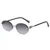 Ps33293 Gafas de Sol sin Marco para Hombres y Mujeres, Gafas de Sol de Metal, Gafas de Viaje de Moda, Gafas de Sol de Alta Gama