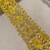 Borda de Renda Metálica Oca Dourada e Prateada de 2cm para Artesanato, Tecido Artesanal para Bonecas Decoração DIY, Acessórios de Vestuário