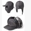 Gorro de Invierno para Hombre Mayor Gorro Lei Feng Masculino Forrado de Felpa Engrosado Cálido Gorro de Algodón para Papá Abuelo Protección para los Oídos al Montar Gorro para Hombre de Mediana Edad y Mayor