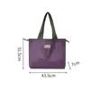 Nova Bolsa Tote Dobrável de Cor Contrastante Bolsa de Compras de Supermercado Bolsa Tote Feminina de Grande Capacidade Bolsa Tote para Compras de Mercearia Bolsa com Cordão