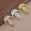 Pente de Cabelo de Liga de Cinco Dentes Estilo Antigo Acessórios de Presilha de Cabelo DIY Metal Conserva Cor Ornamentos de Cabelo de Metal Presilha de Cabelo Palaciana Retro Fabricante Atacado