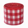 Vendas Diretas de Fábrica de Acessórios de Laço Feitos à Mão, Fitas Decorativas de Natal, Fitas Coloridas Xadrez de Imitação de Linho