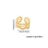 Moda Europea y Americana Estilo Ins Anillo Simple de Acero de Titanio Chapado en Oro de 18k Asimétrico Geométrico Acero Inoxidable Joyería para Dama Venta Caliente