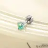 Hensen Color Dulce de Caramelo Degradado de Dos Tonos Corte de Fuegos Artificiales Zircón 4mm Perforación de Cartílago para Niña Linda Clavo de Hueso de Oreja