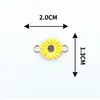 Aleación Accesorios para Joyería DIY Colgante de Margarita y Girasol Esmaltados Accesorios para Pendientes Amuletos para Teléfono Venta al por Mayor