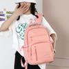 Mochila Casual Nueva de Color Sólido de Gran Capacidad para Estudiantes de Secundaria y Preparatoria, Bolsa de Viaje Multicompartimento, Mochila Escolar Moderna