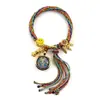 Pulsera Tejida a Mano de Hilo de Algodón de Tíbet Trenzada Wuye Manjushri Zorro Hada Thangka Pulsera de Reencarnación Pulsera Tejida a Mano Estilo Tíbet