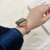 Correa de cuero genuino con patrón de cocodrilo en forma de corazón y adornos de diamantes, adecuada para Apple iWatch 11, Xiaomi Mi Band 109, pulsera Huawei GT6