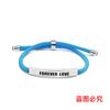 Pulsera de Cuerda Trenzada Multicolor Transfronteriza Amor Eterno Regalo de San Valentín Pulsera de Acero Inoxidable Grabada