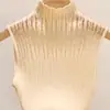 Nuevo Estilo Top de Punto sin Mangas para Mujer, Estilo Delgado de Verano con un Toque de Lujo, Cuello Elegante, Top Casual para Vacaciones, Suministro Directo Transfronterizo