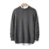 Suéter de Punto Seamless Bai Cai Rong Otoño/Invierno 100% Lana Pura para Hombre, Cuello Medio Alto, Base para Ropa Casual de Negocios
