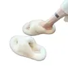 Pantuflas peludas de suela gruesa de moda para mujer, estilo elegante, para usar en exteriores, nuevas pantuflas de algodón para el hogar otoño e invierno 2026, estilo INS