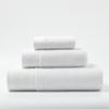 Toalla de Baño Blanca Pura para Hotel, Toalla Facial, Toalla Cuadrada, Satén Platino con Logo Personalizado, Algodón Puro, Extra Grande, Extra Gruesa, Toalla de Hotel 100% Algodón