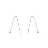 Aretes de Borla de Frijol de Plata Esterlina S925 Elegantes Alambre para la Oreja Estilo Coreano Club Nocturno Modernos Aretes de Borla Accesorios de Moda para Mujeres