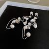 Aretes de Borla Viento Frío Serie Plata Aguja de Plata Aretes Estilo Moda Heavy Metal Aretes de Diseño Simple Nicho