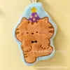 Toalla de Mano para Colgar en la Cocina de Conejo de Dibujos Animados Absorción de Agua Secado Rápido Espesada Coralina para Niños Suave Linda Toalla de Comida
