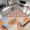 Adesivos de Piso para Cozinha Autoadesivos à Prova de Óleo e Antiderrapantes Adesivos de Azulejo para Piso de Banheiro Impermeáveis Espessados Resistentes ao Desgaste Manta de Couro para Piso