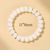 Pulsera Popular Natural de Bodhi Cuentas Barril Cuentas Manzana Corte Recto Círculo Único Juguete de Cuentas de Raíz de Bodhi Blanco Cuentas de Buda