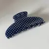 Presilha de Cabelo Grande de Acetato com Bolinhas Vermelhas, Azuis e Pretas Estilo Retro Francês Presilha de Cabelo Presilha de Cabelo na Parte de Trás da Cabeça Acessórios de Cabelo