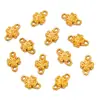 2 Colores Acero Inoxidable 304 Galvanizado en Oro Real Flor Corazón Mariposa Cangrejo Conector Dijes Accesorios para Collar DIY